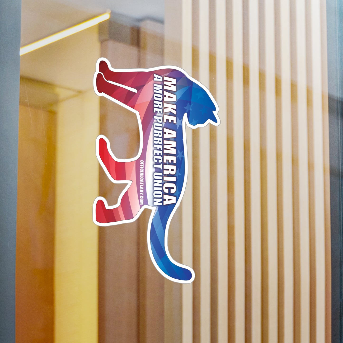 Make America A More Purrfect Union Cat Vinyl Cut Sticker
