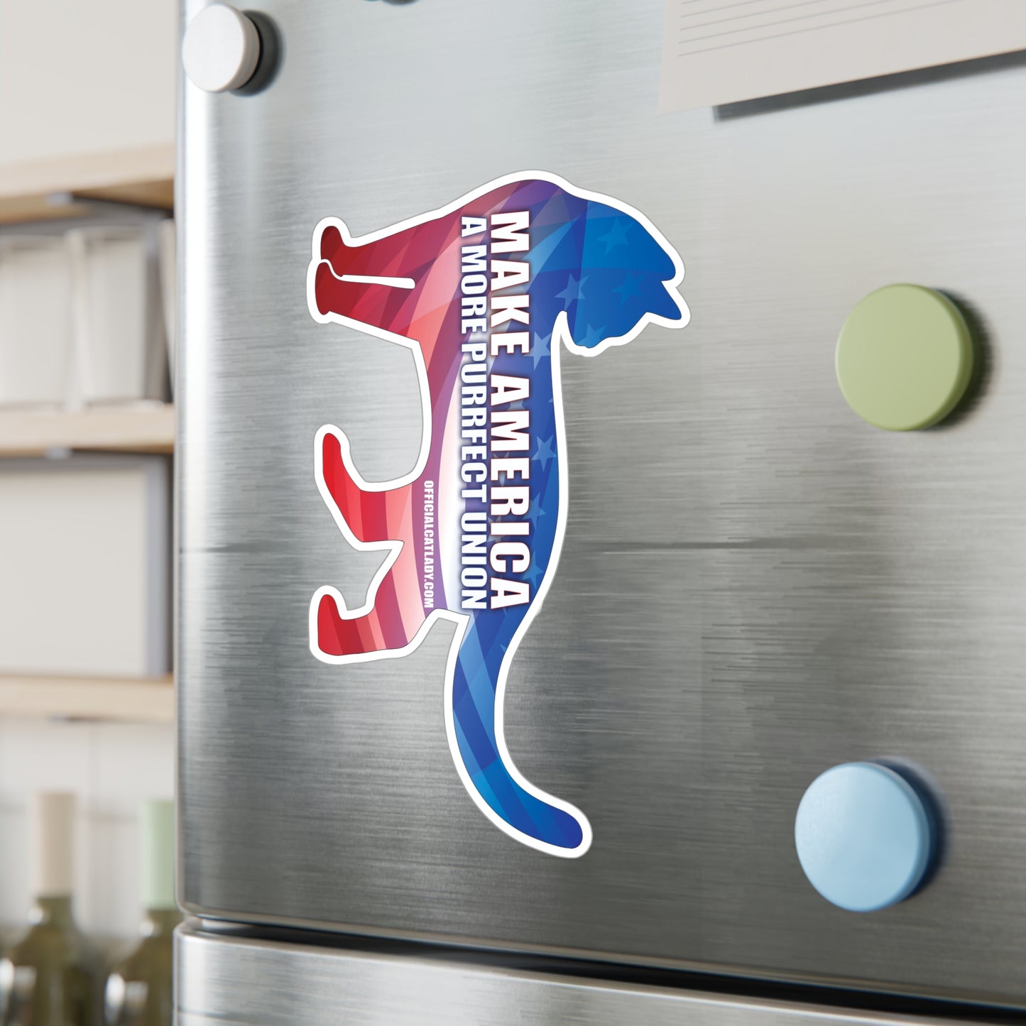 Make America A More Purrfect Union Cat Vinyl Cut Sticker