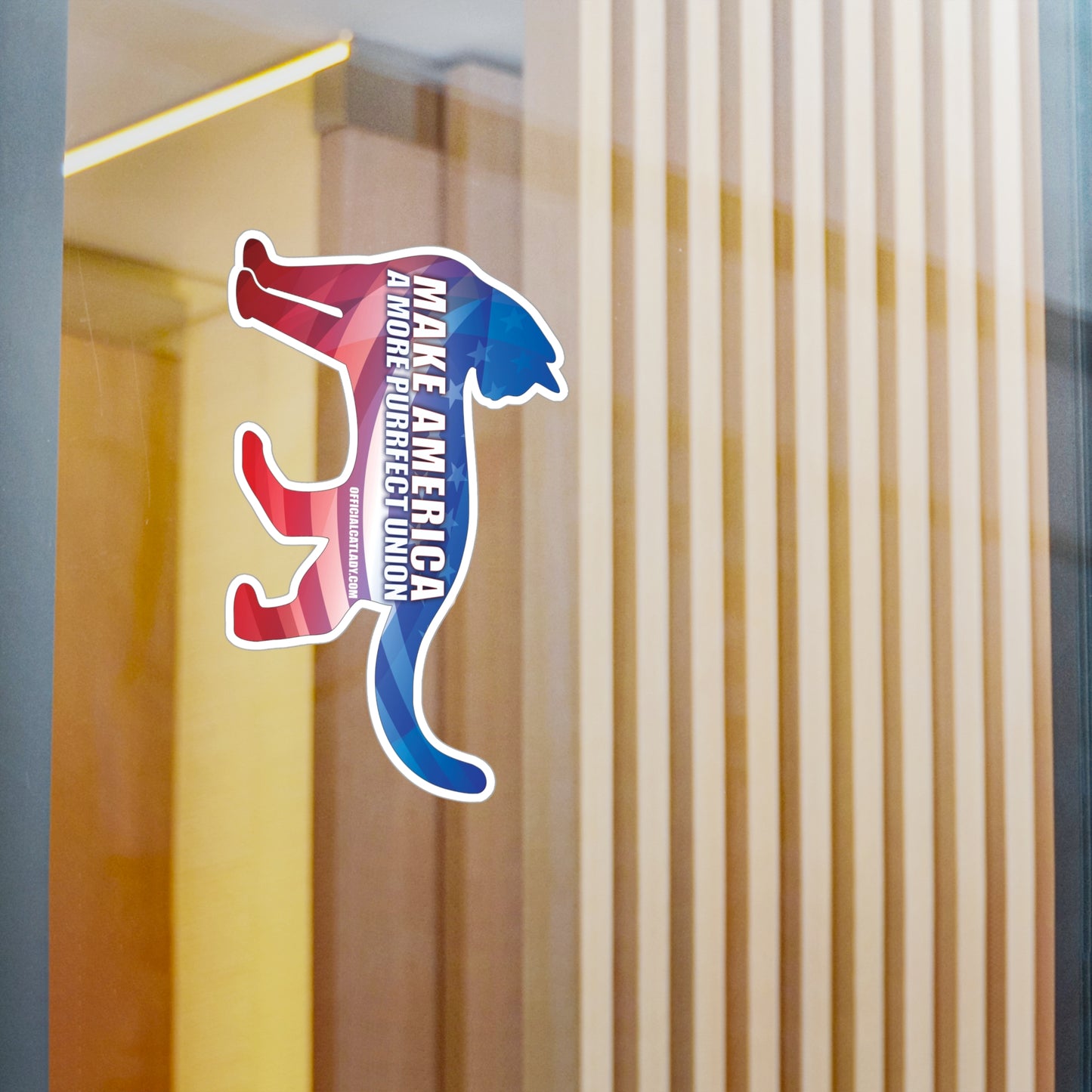 Make America A More Purrfect Union Cat Vinyl Cut Sticker
