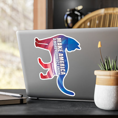 Make America A More Purrfect Union Cat Vinyl Cut Sticker