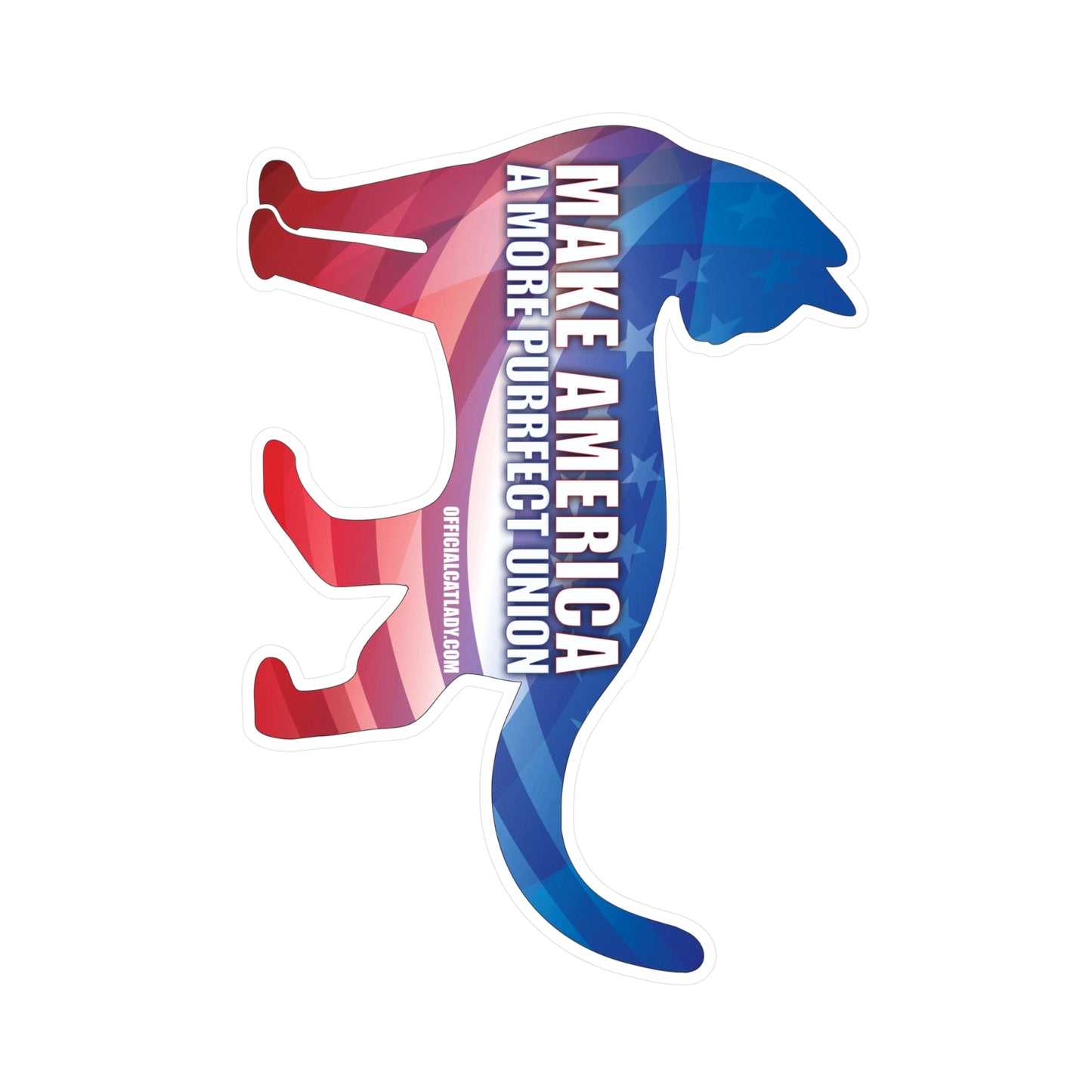 Make America A More Purrfect Union Cat Vinyl Cut Sticker