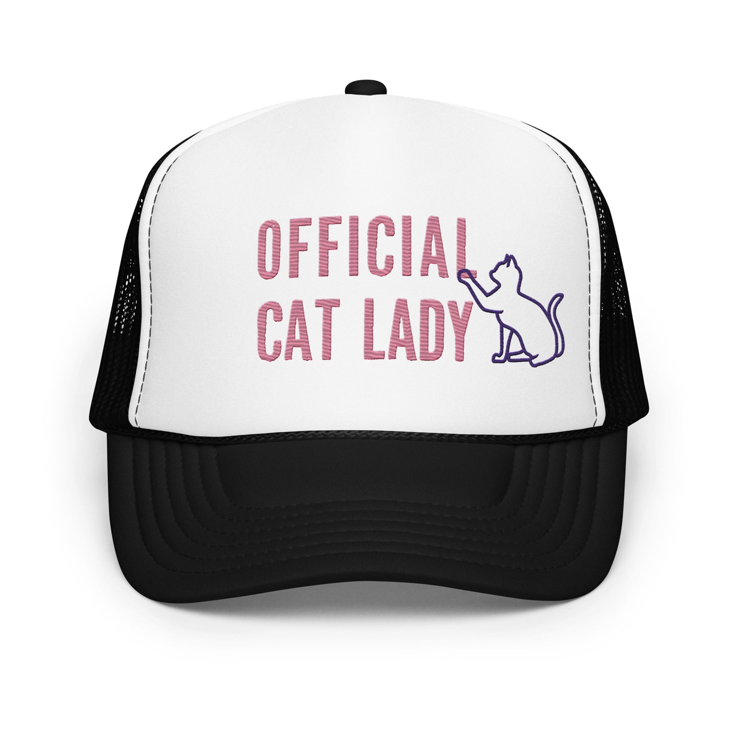 Original Official Cat Lady pink design Foam Trucker hat