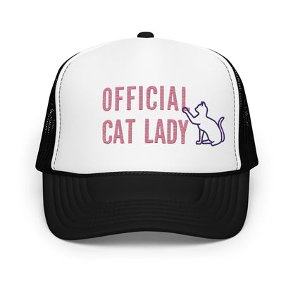 Original Official Cat Lady pink design Foam Trucker hat