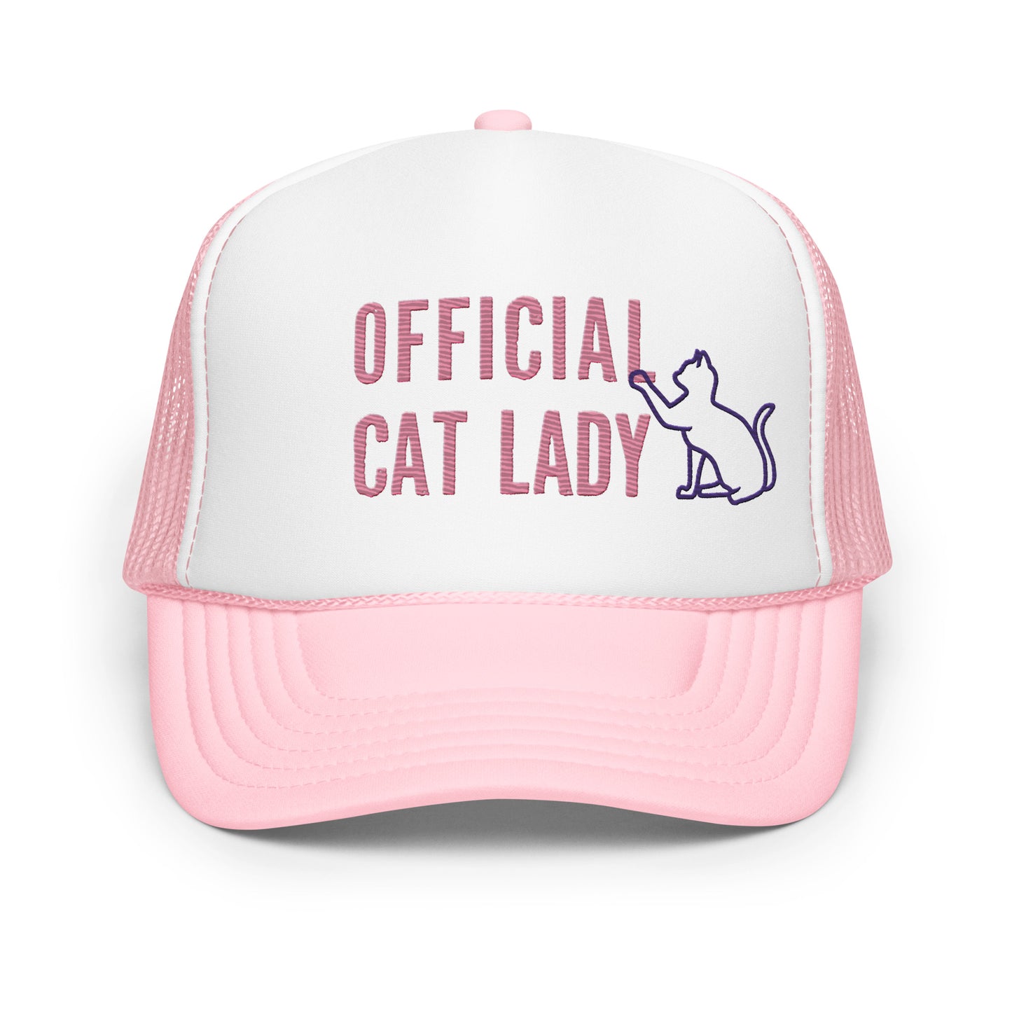 Original Official Cat Lady pink design Foam Trucker hat