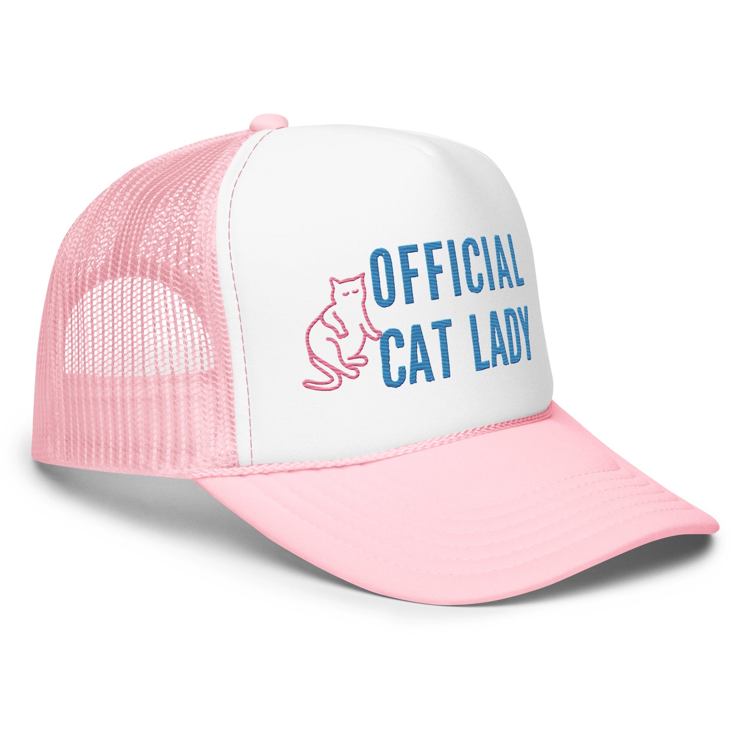 Original Official Cat Lady blue design Foam trucker hat