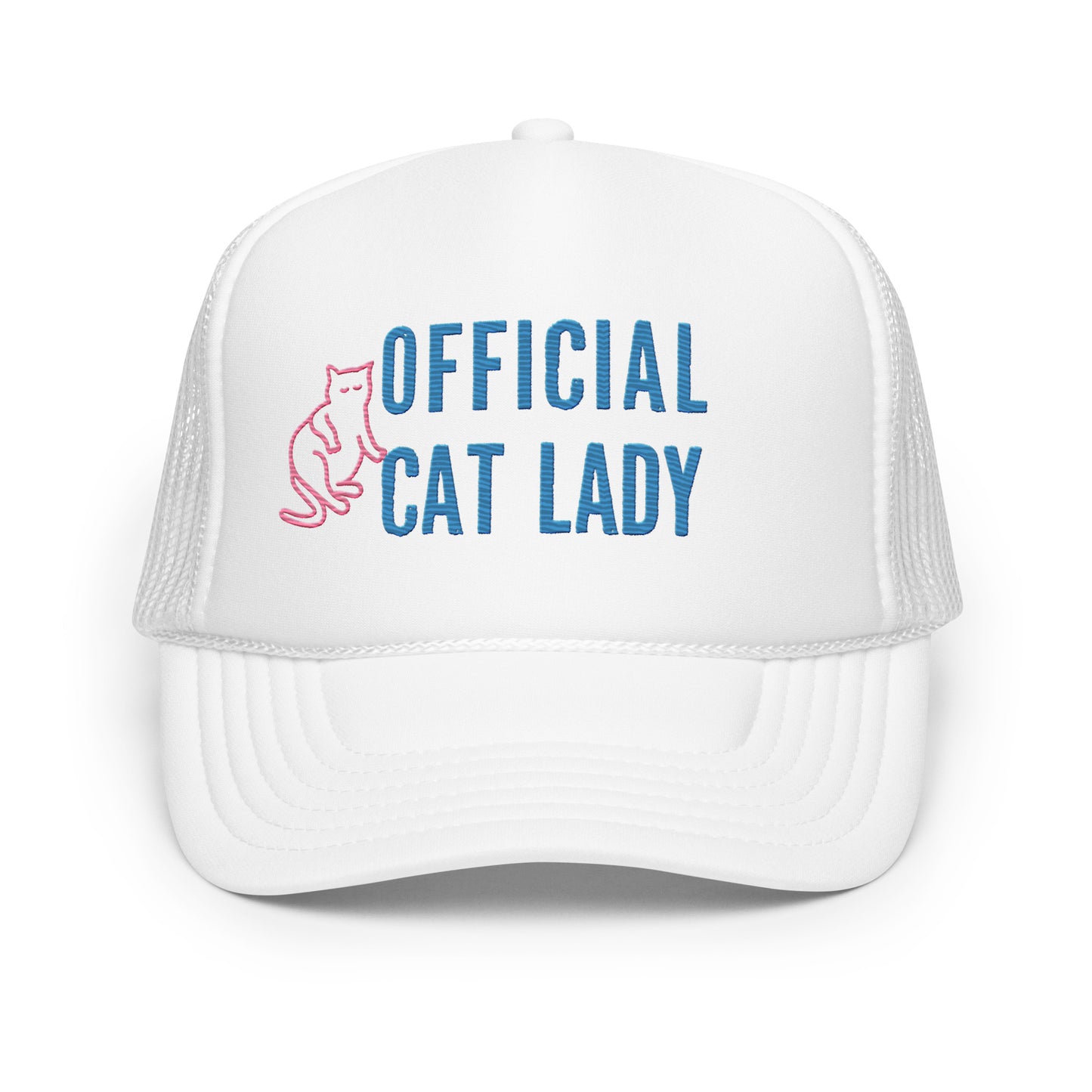 Original Official Cat Lady blue design Foam trucker hat